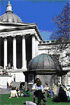 UCL, Portico and Quad in Spring